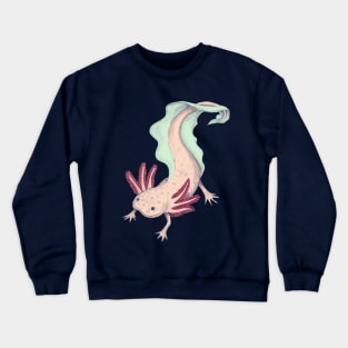 Cute Pink Axolotl Crewneck Sweatshirt